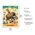 thumbnail image 2 of Air India - There is an Air about India - Maharajah in Howdah (Carriage) on Regal Elephant - Vintage Airline Travel Poster c.1965 - Fine Art Matte Paper Print (Unframed) 20x26in, 2 of 4