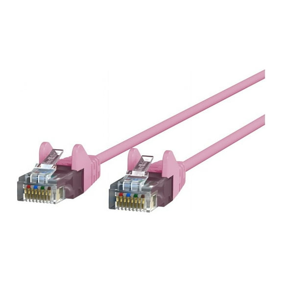 Belkin Slim - Patch cable - RJ-45 (M) to RJ-45 (M) - 1.52 m - UTP - CAT 6 - molded, snagless - pink