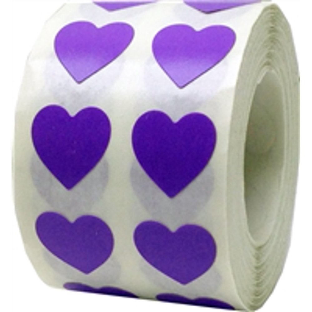 Purple Heart Stickers, 0.5 Inch Wide, 1000 Labels on a Roll Walmart