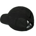 thumbnail image 3 of Tisoloow Cross Hat Womens Baseball Cap Cross Ponytail Hat High Messy Bun Hats Adjustable Quick Drying Mesh Hat Black One Size, 3 of 8