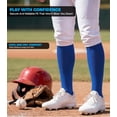 thumbnail image 3 of Exxact Sports Over the Calf Baseball Socks - Athletic Tube Socks for Football, Softball, Hockey, Youth & Adult Sizes (Royal Blue, Large), 3 of 7