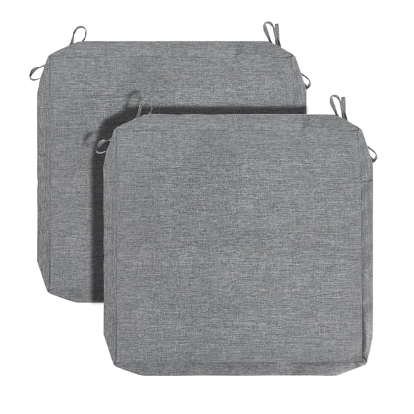 FUNHOME Fundas para cojines para sillas de exterior, paquete de 2, ¡sin relleno! Fundas de cojín para patio de repuesto, 20.0 x 18.0 x 4.0 in, resistentes al agua, fundas para cojines de silla, color