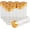 12 40ML-Golden Lid, variant on 12units Empty Jars Glass Bottle with Aluminium Gold Color Screw Cap 50ml Sealed liquid Food Gift Container (12, 50ML-Golden Lid)
