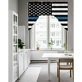 thumbnail image 4 of Blue White American Police Flag Swag Valance for Windows 56'' x 36'', Honoring Law Enforcement Officers Light Filtering Kitchen Curtains Valances for Bathroom/Living Room/Bedroom, Rod Pocket Curtain, 4 of 6