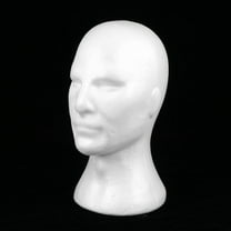 MLINS Mannequin Head White Male Face Model Display Manikin Stand for Hat Scarf Wigs ( )