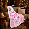 thumbnail image 3 of Pink Butterfly Breast Cancer Awareness Inspirational Quote, Cozy Friendship Quote Scene, Warm Flannel Blanket for Living Room and Reading Nook, Art Lovers Friendship Gift, Artistic Home Decor, 3 of 9