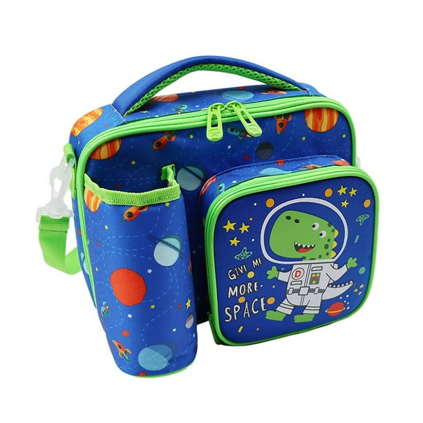 Bolsa de almuerzo para niños, unicornio niñas loncheras bolsa con dos compartimentos, paquete de almuerzo de dinosaurio para la escuela, picnic, viajes, fiesta, regalos para niños pequeños, guardería