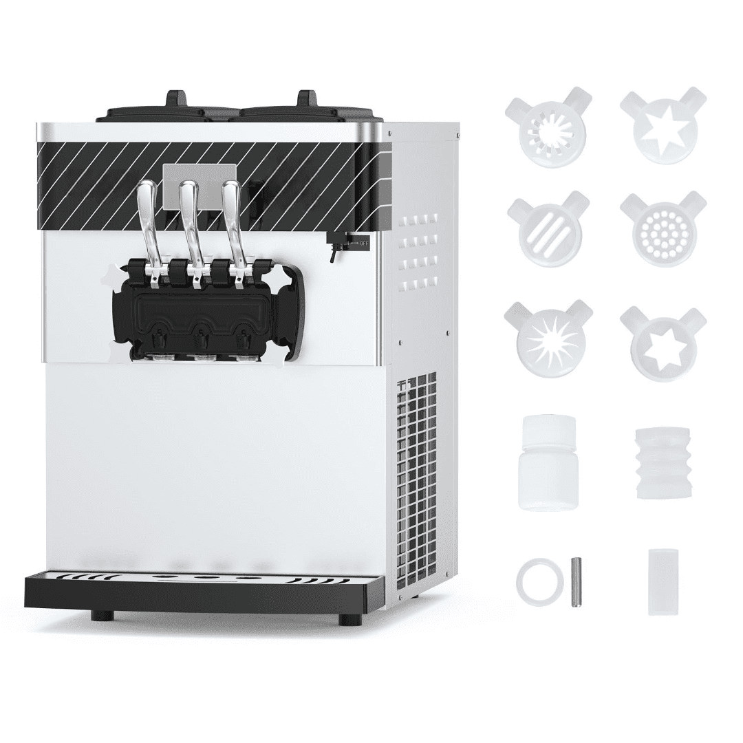 3 Flavor Soft Serve Ice Cream Maker Countertop Commercial Ice Cream ... Soft serve ice cream machine countertop