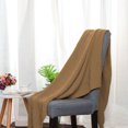 thumbnail image 3 of PiccoCasa 100% Cotton Knitted Lightweight Kids Throw Blanket for Sofa or Bed Brown, 3 of 6