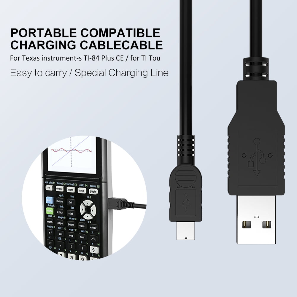 NEW TI-84 Plus CE TI-NSprie Charger Charging Cable USB TI NSpire CAS 