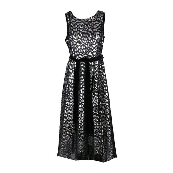 Vince Camuto Womens Black Gold Scoop Neck Sleeveless A-Line Ball Gown 14