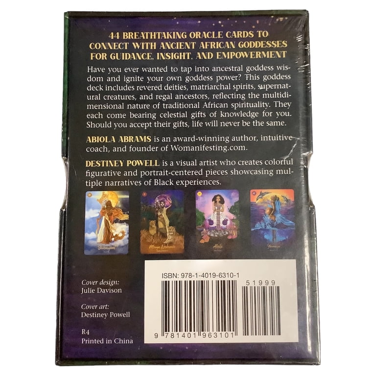 Abiola Abrams African Goddess Rising Oracle 44-Card Deck Abiola Abrams African Goddess Rising Oracle 44-Card Deck