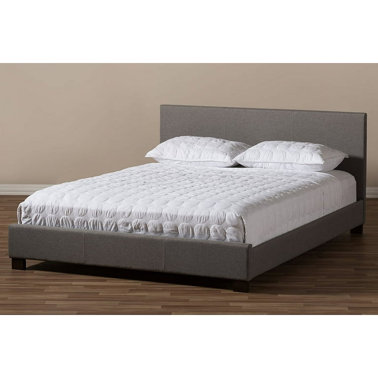 Baxton Studio Elizabeth Modern and Contemporary Grey Fabric Upholstered Panel-Stitched Queen Size Platform Bed Baxton Studio Elizabeth Modern and Contemporary Grey Fabric Upholstered Panel-Stitched Queen Size Platform Bed
