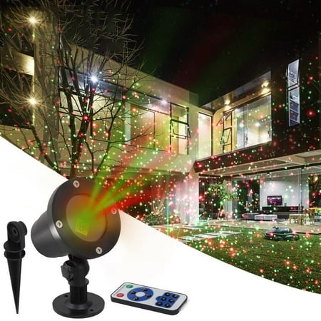 Christmas Green Red LED Projector Lights with Remote Control Outdoor Waterproof Garden Moving Lights Holiday Decor