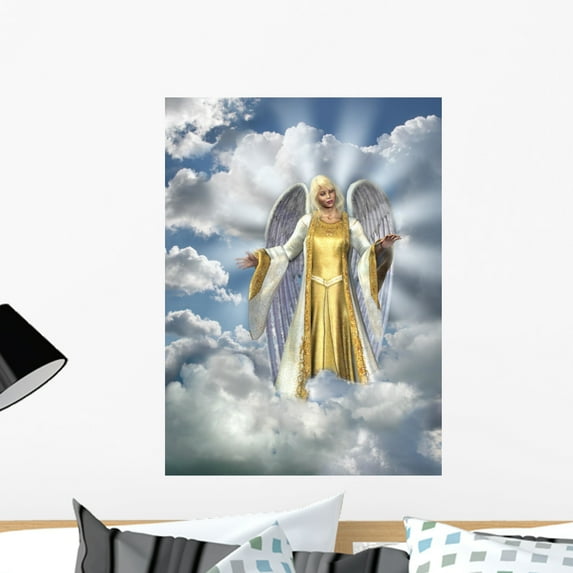 Angel Light Sky Wall Mural by Wallmonkeys Peel and Stick Graphic (24 in H x 18 in W) WM190945