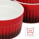 thumbnail image 3 of com-four® 6x Ragout Fin Bowl - Moldes para horno en rojo - Cuenco Creme Brulee - Cuenco de postre con 185 ml cada uno, 3 of 8