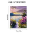 thumbnail image 2 of Canvas Print Wall Art Window View Purple Sunset Cloud Sky Lavender Flower Wilderness Nature Photography Realism Scenic Landscape Colorful Multicolor for Living Room, Bedroom, 2 of 5