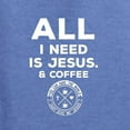 thumbnail image 6 of Wild Bobby, All I Need is Jesus & Coffee Inspirational/Christian Men Graphic Tee, Vintage Heather Blue, XX-Large, 6 of 6