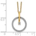thumbnail image 3 of 14K Two-Tone Diamond Circle 18 Inch Necklace (18 X 14) Made In India pm3803-020-ywa, 3 of 5