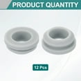 thumbnail image 3 of 12Pcs Rubber Grommets, Mount Dia 17mm ID 13mm Snap Firewall Hole Plug, Anti-Scratch Hole Cover Plug for Electrical Box Cable Wiring, Gray, 3 of 7