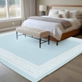 thumbnail image 5 of Sky Blue Greek Key Large Area Rugs for Bedroom Living Room, Soft Non Slip Carpet Bedside Rug, Geometric Greece Ancient Farmhouse Geo Rectangular Floor Cover Kitchen Accent Rug 5'x8' for Office, 5 of 9