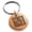 Rose, variant on Stainless Steel Letter M Initial Floral Box Monogram Engraved Small Medallion Circle Charm Keychain Keyring
