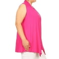 thumbnail image 2 of Women's Casual Basic Plus Size Loose Fit Long Body Draped Open Front Solid Cardigan Vest Made in USA, 2 of 4