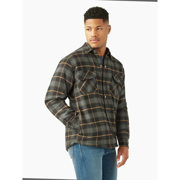 Genuine Dickies Men s Flannel Shirt Jacket Walmart