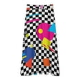 thumbnail image 3 of Retro Classic 1980s Shapes On Black And White Check Women High Waist Midi Skirt Elegant Midi Skirt High Waist A-line for Women, 3 of 4