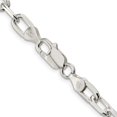 thumbnail image 3 of 925 Sterling Silver Cable Chain Styles Necklace 6.5 mm Diamond-cut Long Link 20 inch, 3 of 4