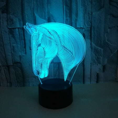 

JUSTUP 3D illusion night light USB powered 7-color LED light suitable for children s gift bedroom decoration