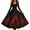 as the picture shows, variant on 2026 Women Halloween Witch Printed Maxi Dress V Neck Long Sleeve Gothic Flowy Long Dress for Halloween Themed Party