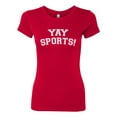 thumbnail image 2 of Wild Bobby YAY SPORTS! Sports Women Slim Fit Junior Tee, Red, Medium, 2 of 5