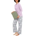 thumbnail image 6 of MINTREUS Womens Pajama Sets Soft Long Sleeve Sleepwear Ladies Loungewear Two Piece Pjs with Pockets, 6 of 7