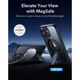 thumbnail image 2 of Pour iPhone 16 Pro Max Étui avec Support, Compatible avec MagSafe, Étui Magnétique pour iPhone 16 Pro Max, Support Entièrement Ajustable, Protection de Qualité Militaire, Série Boost, Transparent, MagSafe Clair Noir, 2 of 5