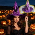 thumbnail image 2 of Odeerbi Kids Boys Girls Halloween Witch Hat Rose Tulle Wide Brim Pointed Tall Hat Party Dress Up Accessory, 2 of 7