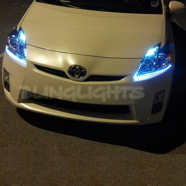 For Toyota Prius LED DRL Light Strips for Headlamps Headlights Head Lamps Day Time Running Strip Lights