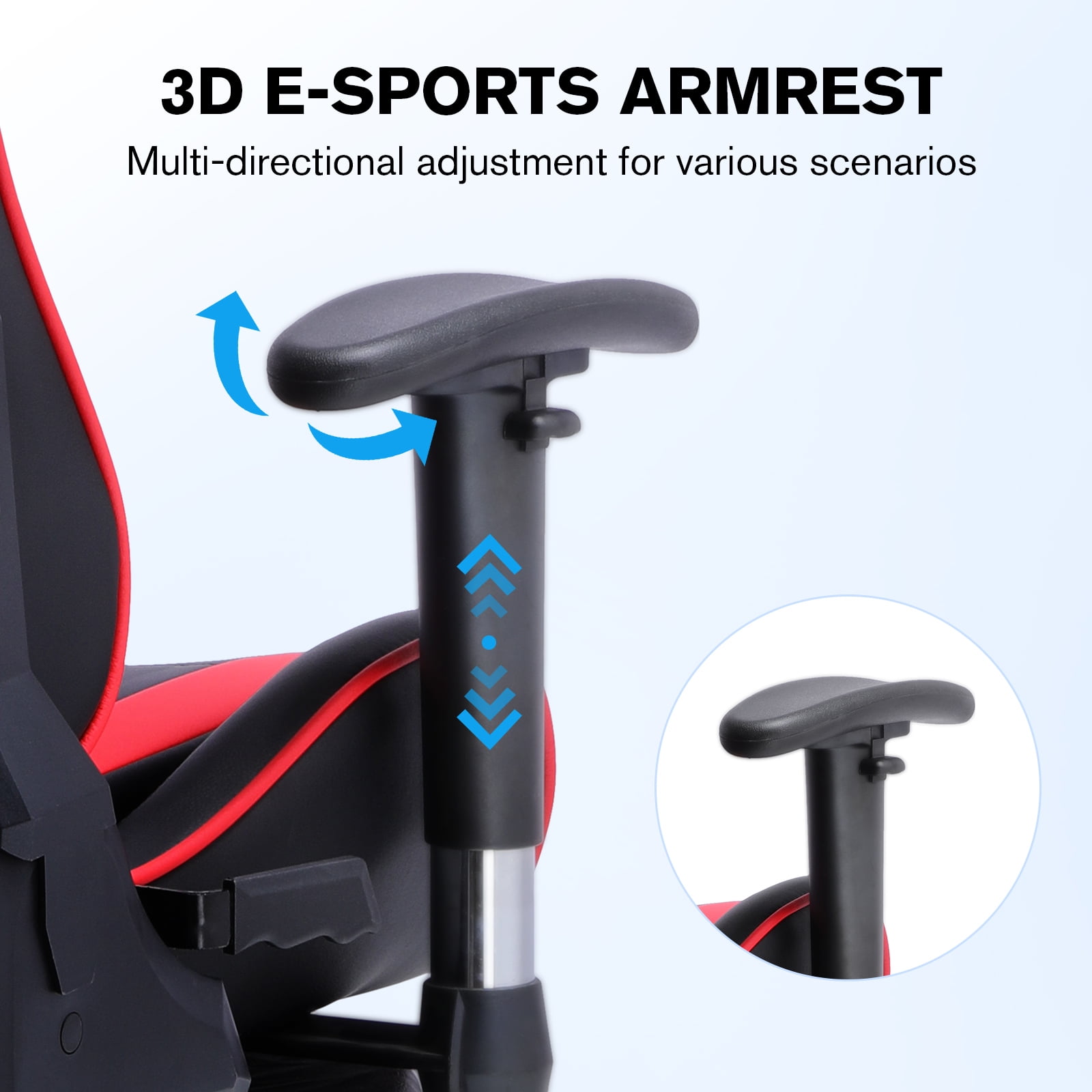 GTRACING Gaming Chair PU Office Chair with Speakers Bluetooth 