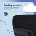 thumbnail image 4 of Serta Ashleigh Modern Office Chair Diamond-Tufted Design Black Velvet Fabric, 4 of 9