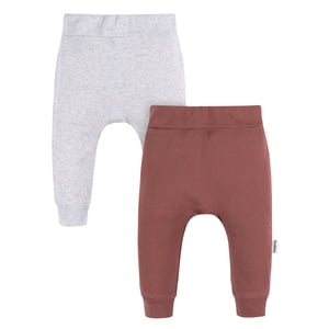 Gerber Unisex Infant Pants, 2-Pack, Dark Pink, Newborn