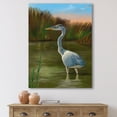 thumbnail image 2 of Designart ' Blue Heron Wetland Bird on The Lake Shore ' Traditional Canvas Wall Art Print, 2 of 4