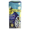 thumbnail image 2 of MinxNY Premium Beach Towel with Zipper Pocket Super Absorbent & Soft Lightweight Compact Eco-friendly Anti-bacterial Travel Accessory Keep Calm Let's Drink Yellow, 2 of 2