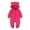 Red, variant on KYAIGUO Infant Baby Boys Girls Zipper Hooded Jumpsuit Romper Long Sleeve Onesie Outfit 0-24M Fall Winter Warm Fleece Bodysuit