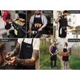 thumbnail image 4 of RUVANTI Work Aprons for Men/Women with Pockets – Adjustable up to XXL – Professional Grade Durability – Black Apron for Barber, Chef, BBQ, Kitchen, Cleaning – 2 Pack, 4 of 7