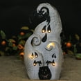 thumbnail image 3 of Northlight 14" Prelit LED Battery Operated Ghosts Halloween Decoration - White/Black, 3 of 5