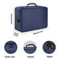 thumbnail image 3 of npkgvia Storage And Organization,Document Bag With Lock Fireproof 3 Layer File Storage Case With Water Zipper Document Portable Travel Home Organizer Bag For Laptop Files CertificateHome Essentials, 3 of 8