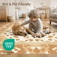thumbnail image 4 of ODIKA 8'x10' Washable Area Rug Boho Bordered Fabric Table Bathroom Long Placemat Cow Spotted Playful Expressive for Living Room, Under Sectional, Family , Durable, Non-Slip, 4 of 7