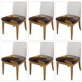 thumbnail image 2 of Cauagu Yak for Dining Chair Seat Covers,Slipcovers Kitchen Chair Covers Upholstered Chair Seat Cushion Cover Chair Seat Protector-Six Piece, 2 of 7