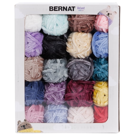 Bernat Velvet Minis Yarn Pack-10 Assorted Skeins