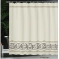 thumbnail image 4 of Ambesonne Abstract Shower Curtain, Simple Style Greek Pattern, 69"Wx70"L, Grey Umber and Taupe, 4 of 5